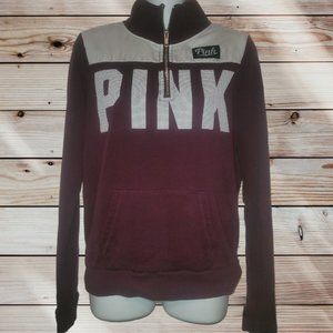 Victoria's Secret PINK Sweater Womens XSMALL Pullover Long Sleeve 1/4 Zip Mock